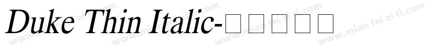Duke Thin Italic字体转换